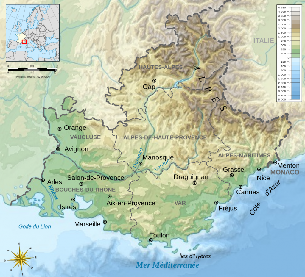 Property in Provence: a map of the region ©CCO