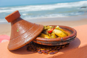 Fish tajine, traditional moroccan dish