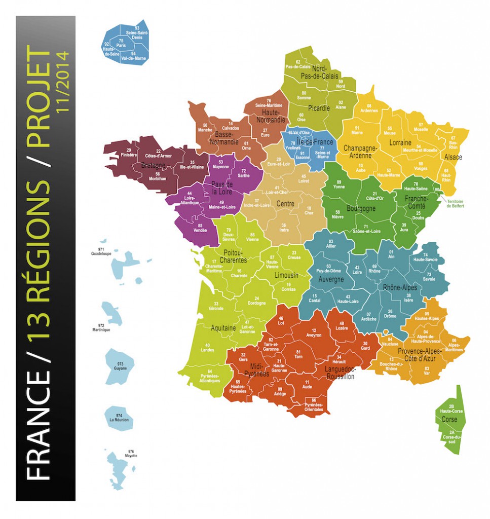 carte des départements français 2019