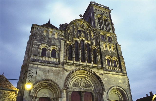 The exterior of Sainte-Marie-Madeleine in Vézélay