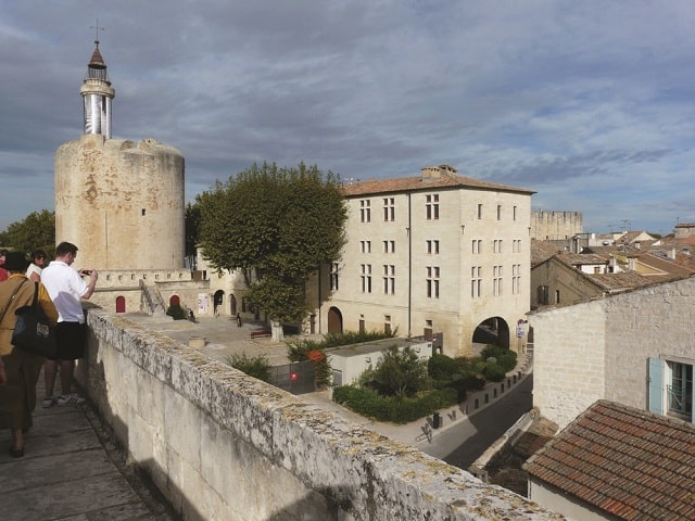 View across Aigues-Mortes with the Tour Constance to the left