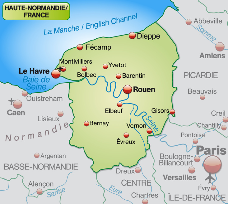 Upper Normandy map