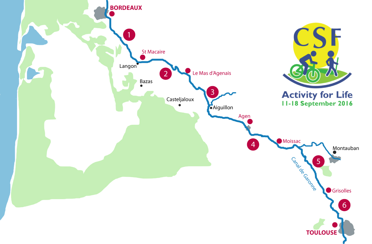 CSF - Canal de Garonne Charity Bike Ride 2016