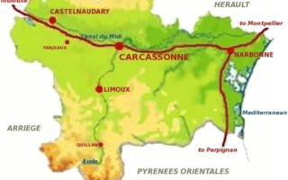 Map of the Aude, Languedoc