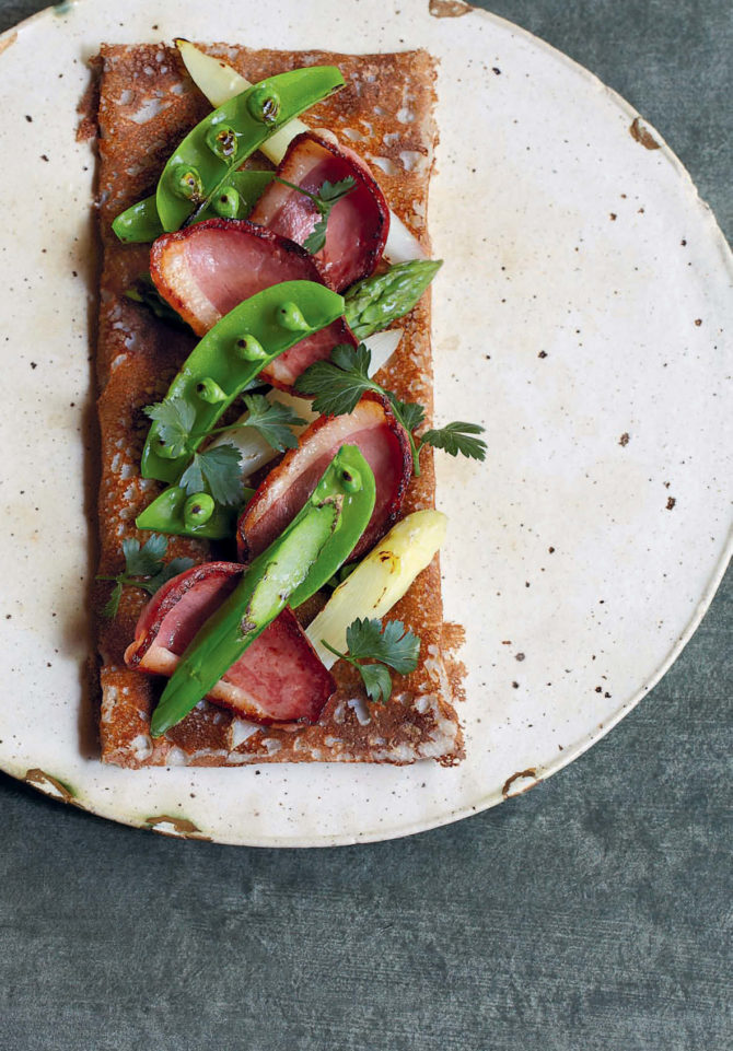 Chef Bertrand Larcher’s asparagus galette recipe