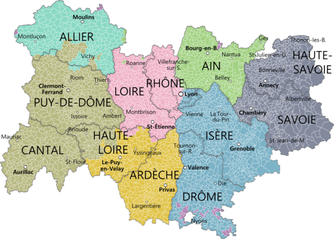 A Guide to the Departments of Auvergne-Rhône-Alpes