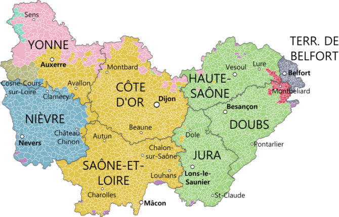 A Guide to the Departments of Bourgogne-Franche-Comté