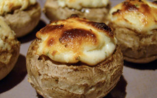 Grilled Mushrooms with Pélardon Goat’s Cheese