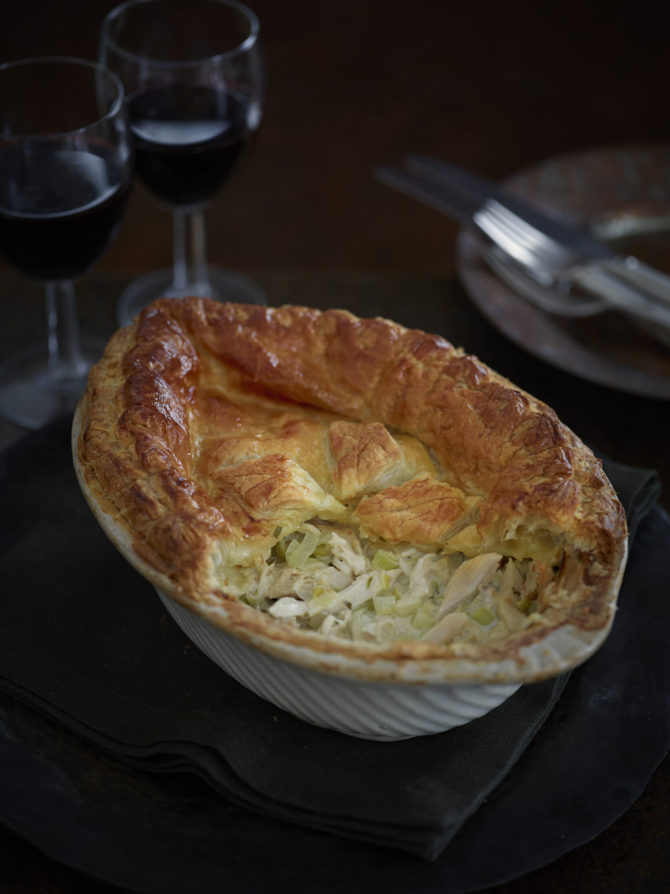 Winter recipe: Chicken, leek and Comté pie