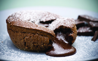 Classic French moelleux au chocolat