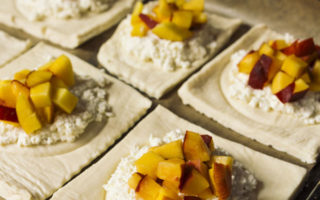 Peach and Goat’s Cheese Puffs