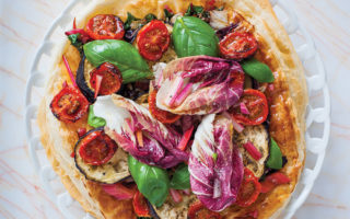 Recipe: Pink chard and vegetable tart
