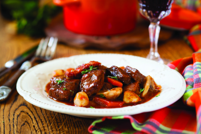 Classic French dish: Boeuf Bourguignon