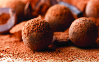 Chocolate truffles, made in France