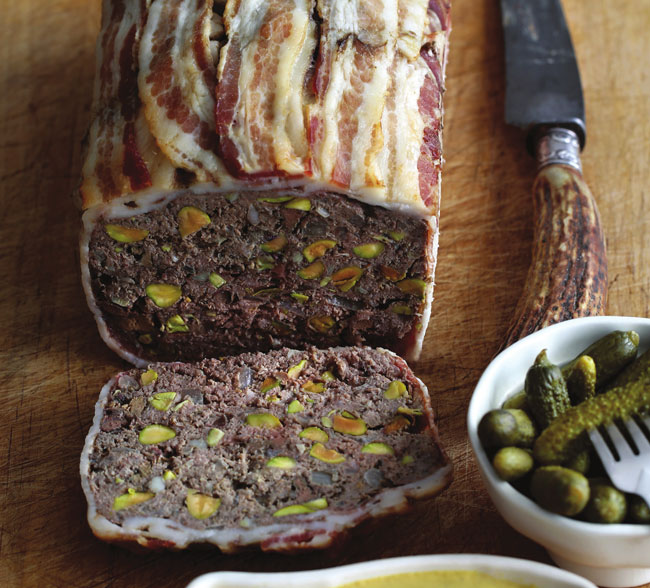 Rustic Country Pâté with Green Peppercorns and Pistachios