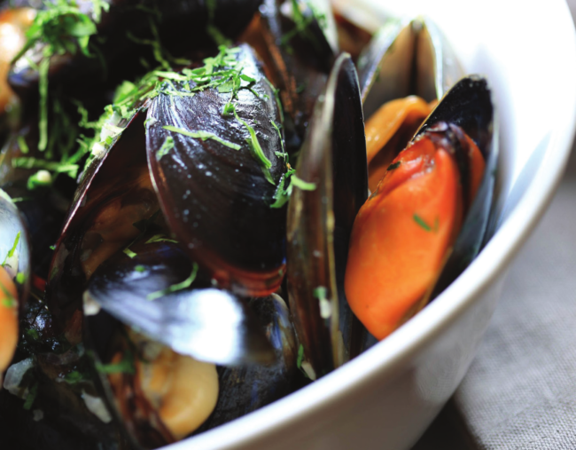 Moules au Roquefort