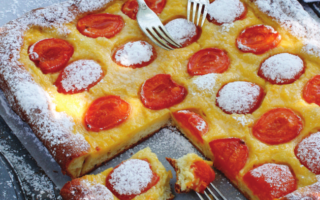 Apricot Custard and Brioche Slice