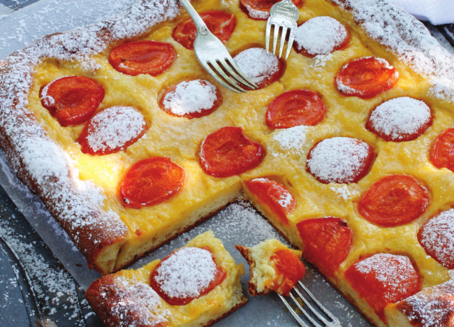 Apricot Custard and Brioche Slice