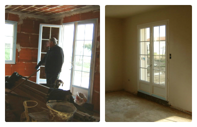 Windows, doors and plaster